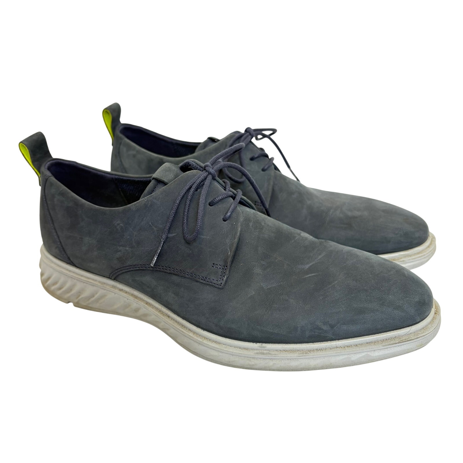 Ecco -Men's Ecco St1 Hybrid Lite Derby Marine Nubuck Suede Shoes - Size 11
